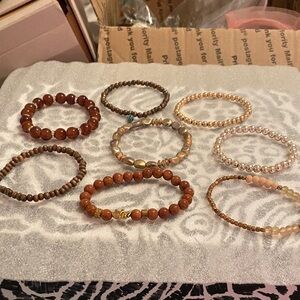 Fashion Jewelry Brown and Gold Bracelet Collection